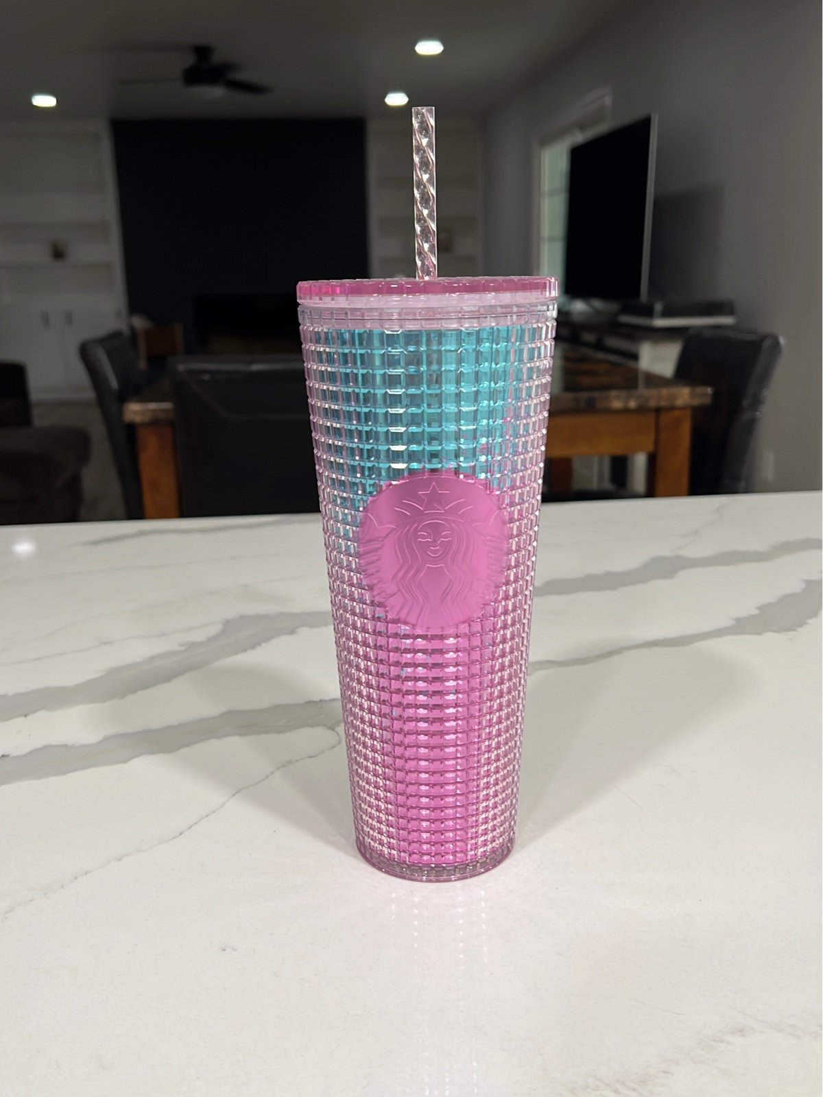 Rare studded Starbucks cup venti blue pink