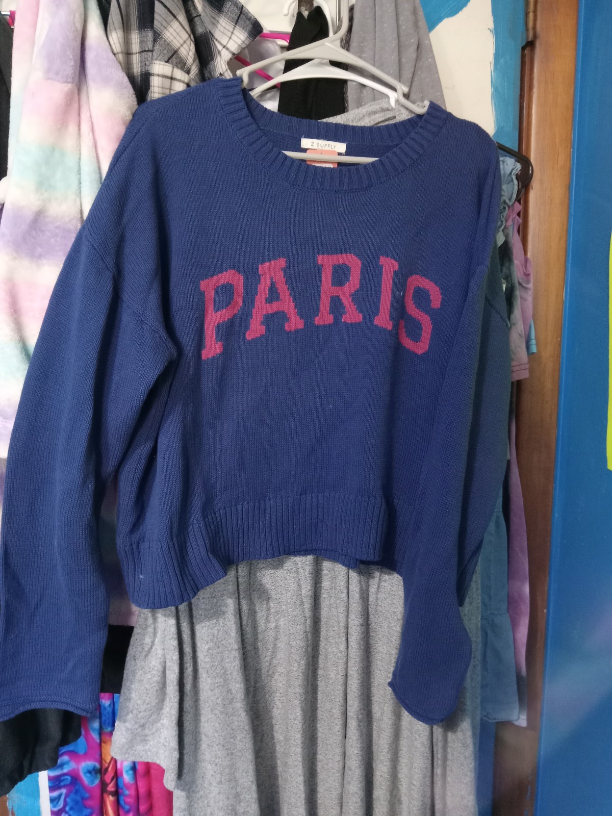 Womens cropped sweater