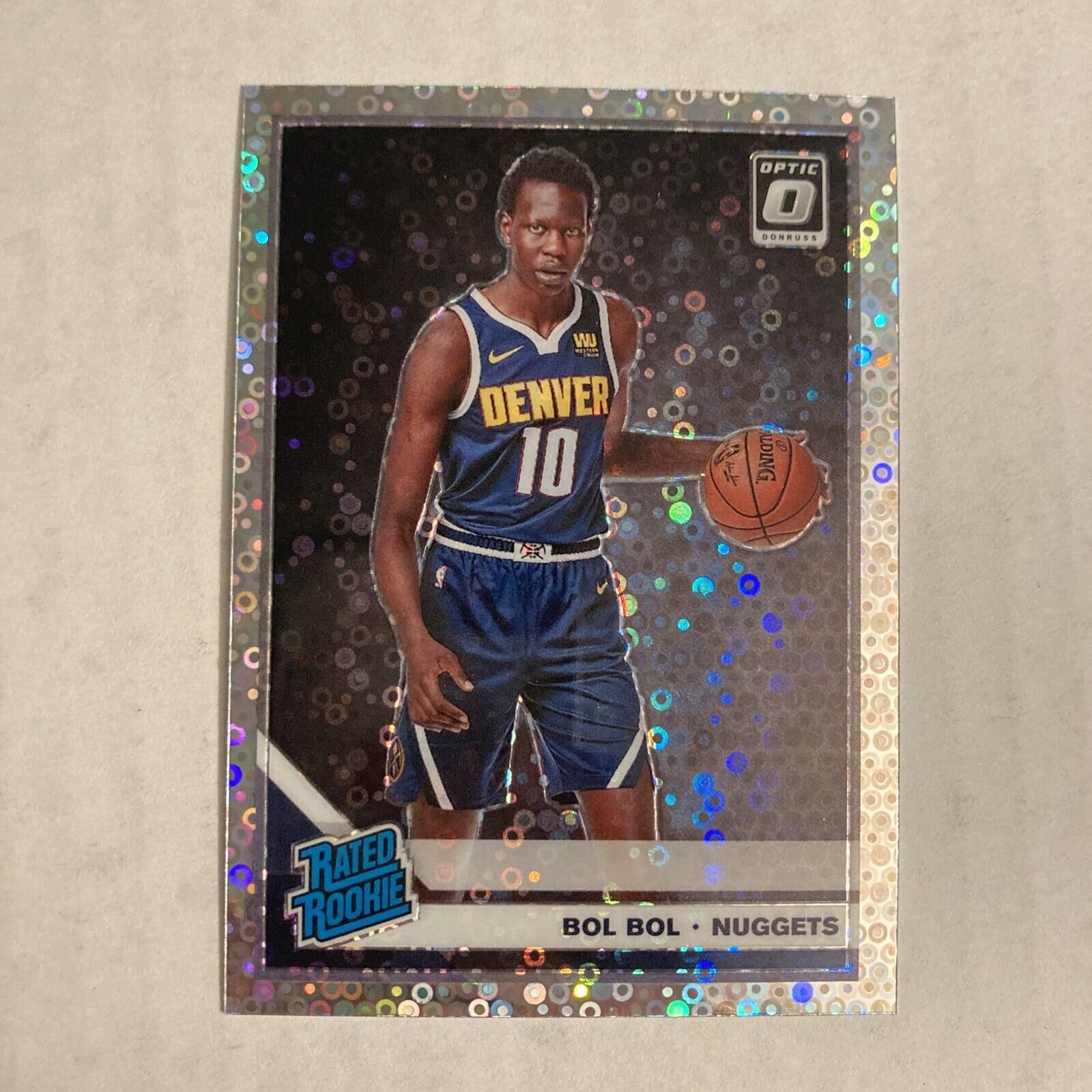 2019-20 Donruss Optic Bol Bol Fast Break Prizm Rated Rookie RC #162 Nuggets