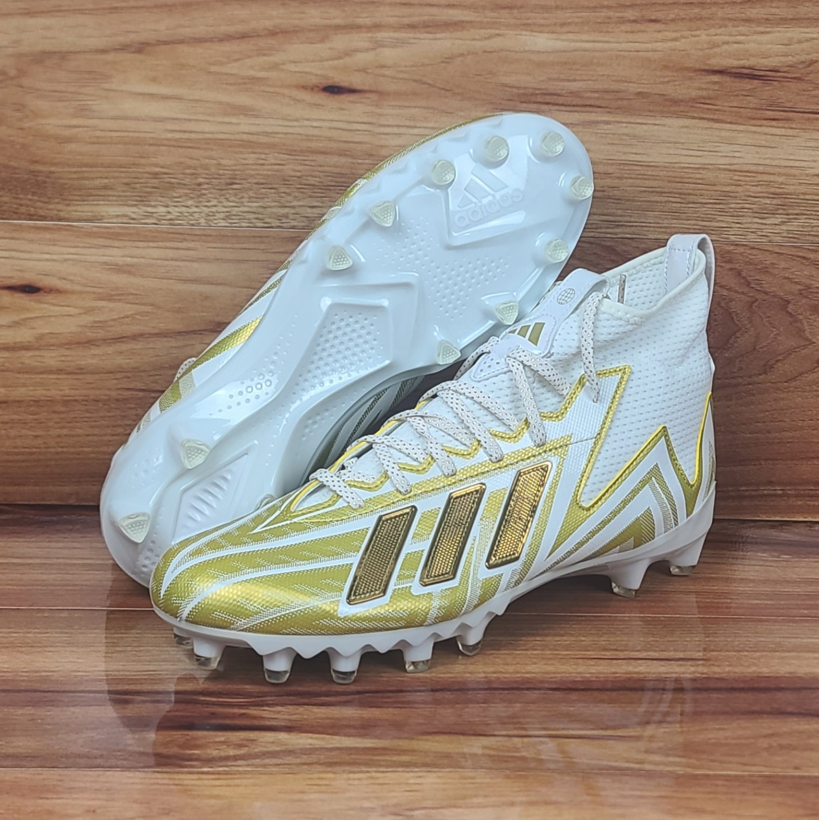 Adidas Freak 23 Inline Gold White Football Cleats HP2445 Men's Size 12 New