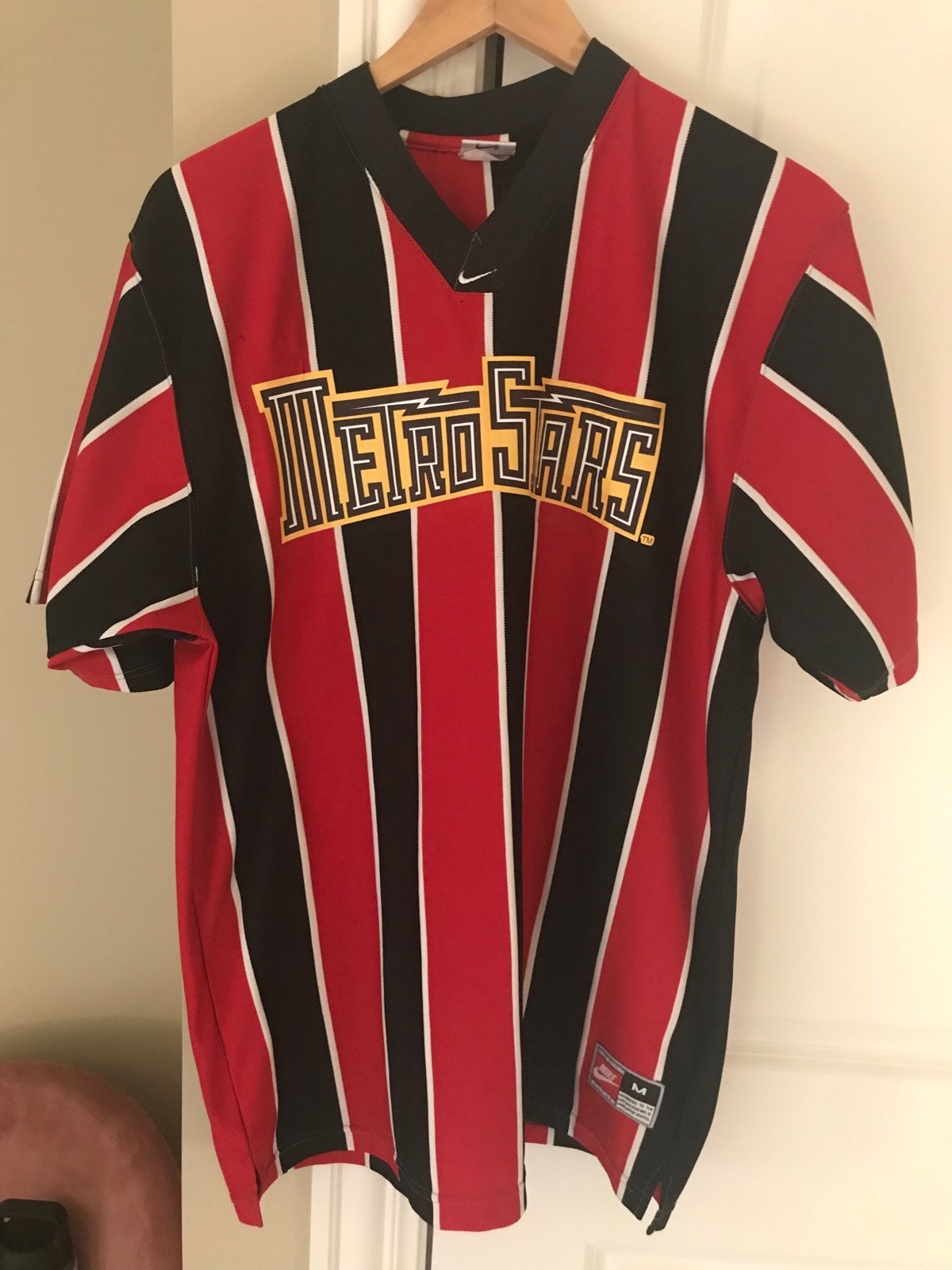 NEW YORK METROSTARS 1997 ORIGINAL HOME JERSEY Size M MLS USA Soccer USMNT Adult