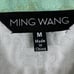 Ming Wang Woven Open Front Jacket Goldfinch Seaspray Art to Wear Oversize Medium