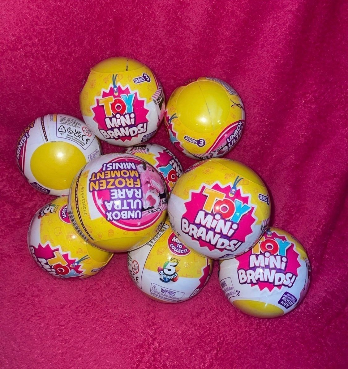 Series 3 TOY Mini Brands 5 Surprise Bundle LOT of (10) Balls