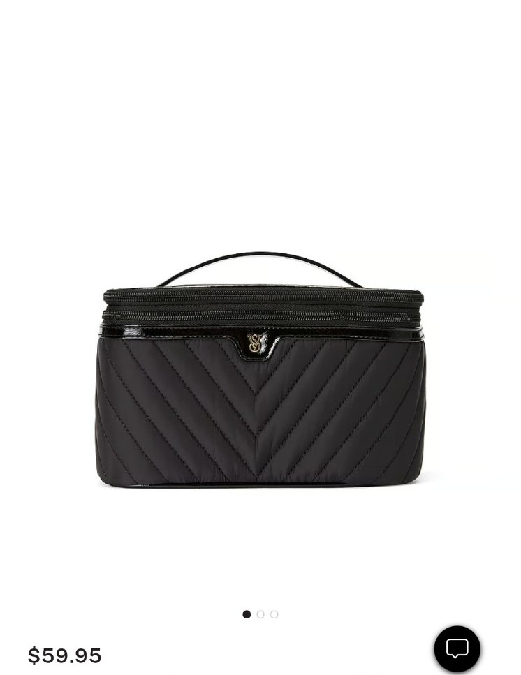 Express train case v quilt black Victoria's Secret