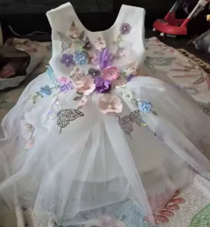 Girls Fancy Butterfly Dress | Size 2T-6 | New