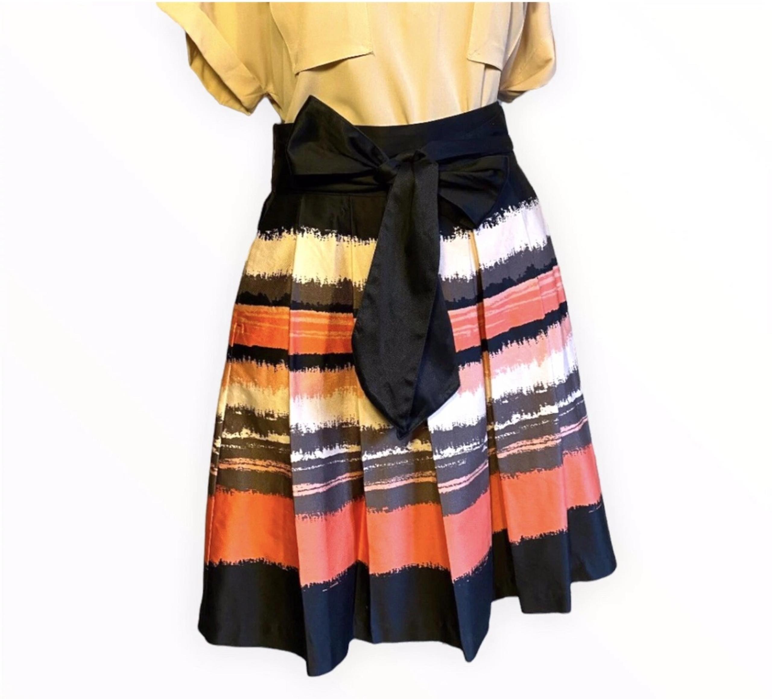 H&M pleated belted skirt 8