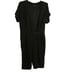 Reiss shortsleeve epaulet cap sleeve tuxedo wrap front black romper us0 uk4