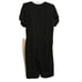 Reiss shortsleeve epaulet cap sleeve tuxedo wrap front black romper us0 uk4