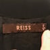 Reiss shortsleeve epaulet cap sleeve tuxedo wrap front black romper us0 uk4
