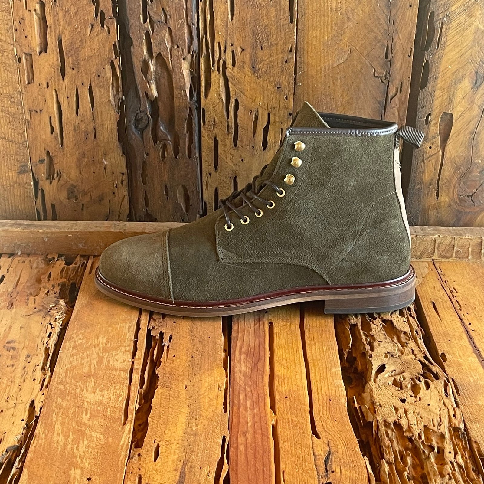 Shoe The Bear Curtis Men Olive Green Suede Ankle Boots SZ EU 43-SZ US 9.5-10 NEW