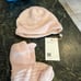 Quince Washable Cashmere Beanie & Bootie Set minimal pink 6-12m