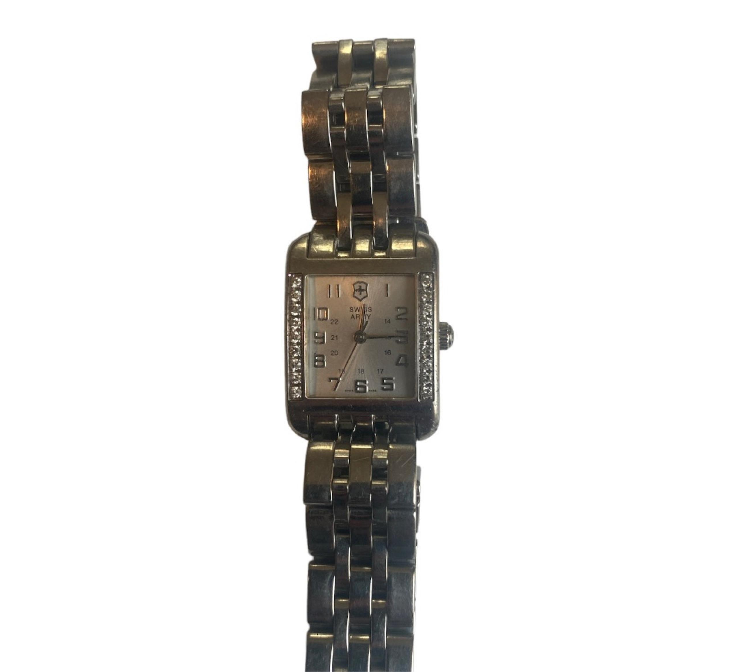 swiss army ladies Diamond bezel watch