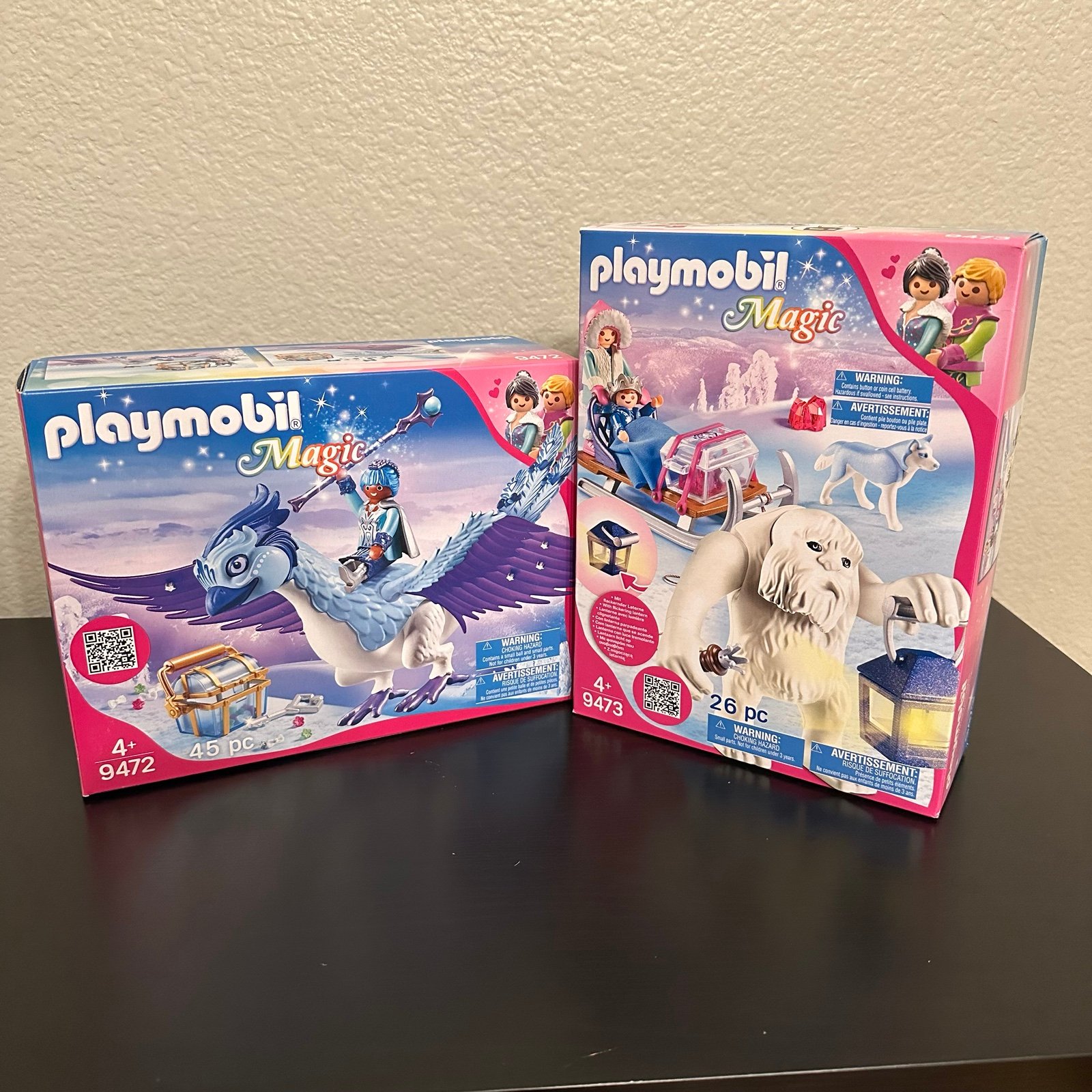 NEW Playmobil Magic 9472 Winter Phoenix & 9473 Yeti With Sleigh Bundle