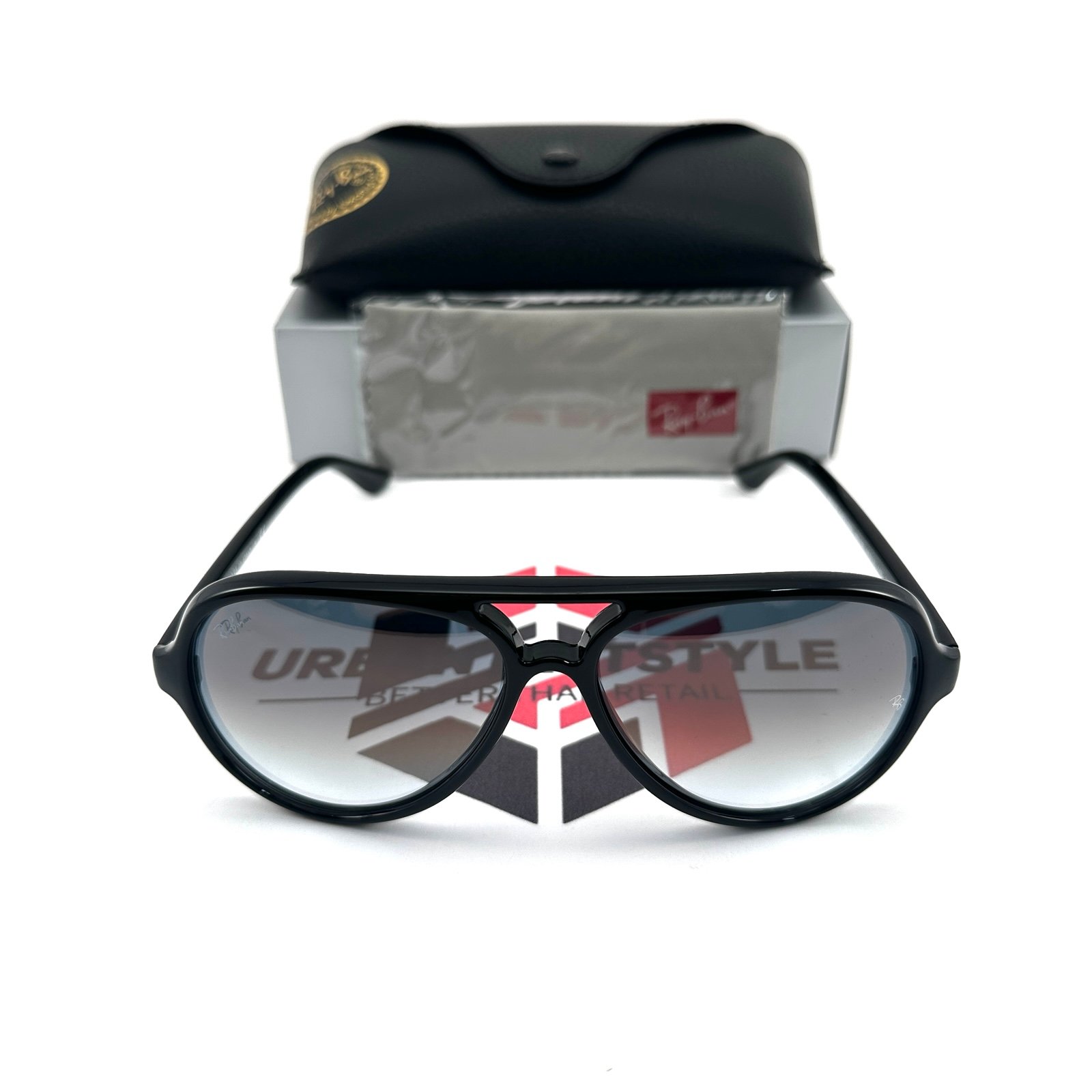 NEW Ray-Ban Sunglasses CATS 5000 RB4125 601/32 Classic Black Frame Gray Gradient
