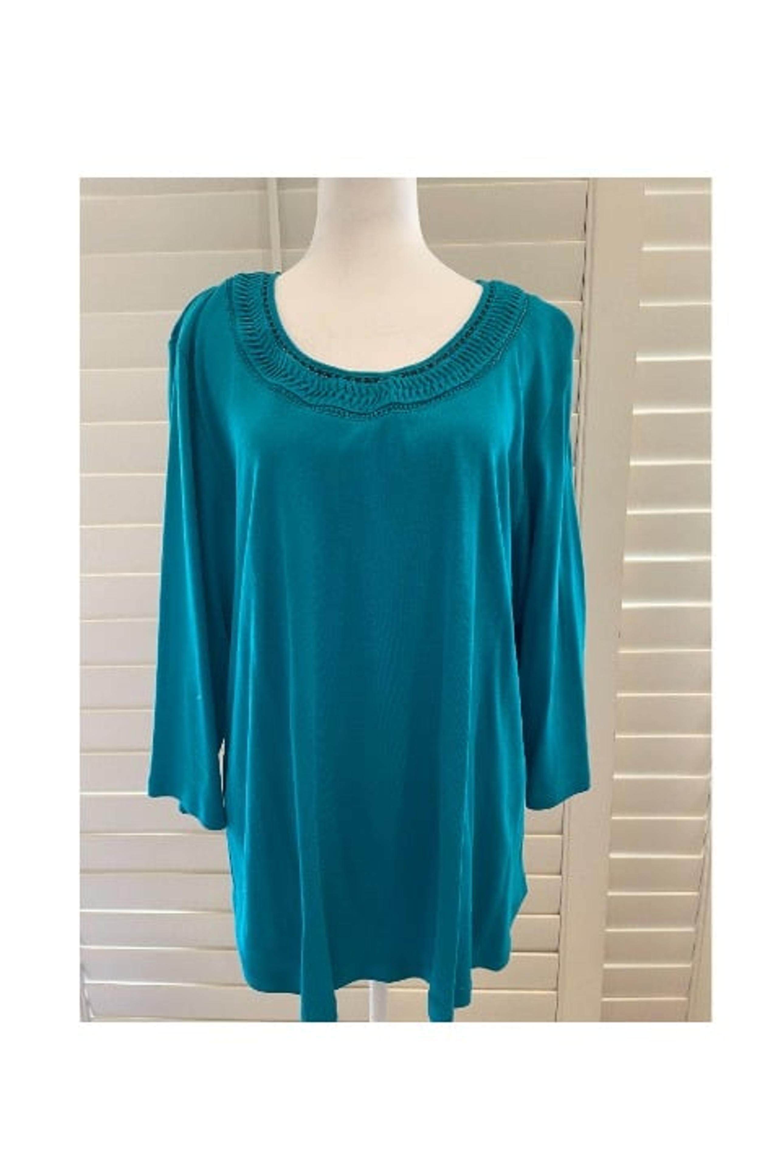 KAREN SCOTT Women’s 3/4 Sleeve Blouse Tunic Size 2X