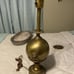 Vintage Stiffel Brass Lion's Head Round Body Table Lamp