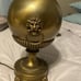 Vintage Stiffel Brass Lion's Head Round Body Table Lamp