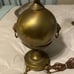 Vintage Stiffel Brass Lion's Head Round Body Table Lamp