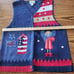 The Quacker Factory Vintage Navy Red American Flag Knit Vest Large Cottage