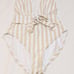 weworewhat Swim Suit XS Tan and White