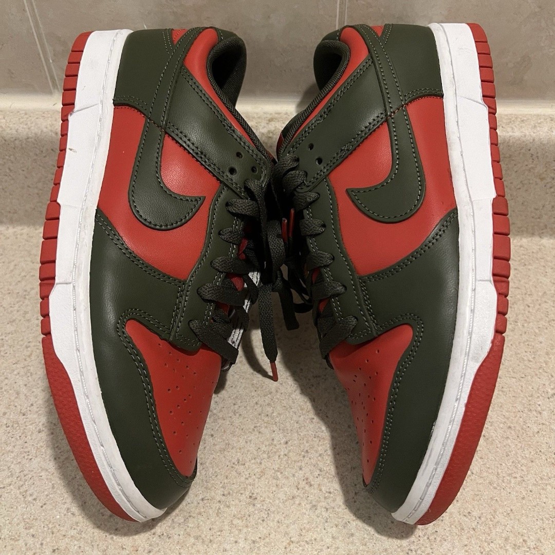 Size 9 - Nike Dunk Low Cargo Khaki Mystic Red