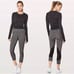 NWT Lululemon Pace Rival Crop 22 Heathered Black / Black size 4