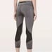 NWT Lululemon Pace Rival Crop 22 Heathered Black / Black size 4