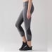 NWT Lululemon Pace Rival Crop 22 Heathered Black / Black size 4