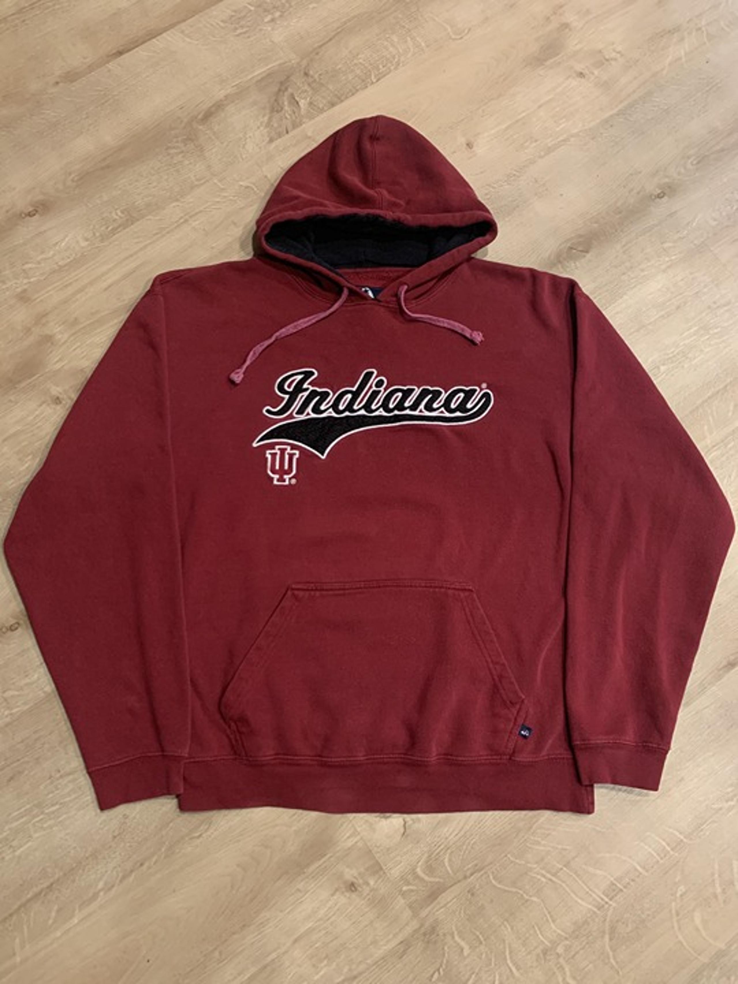 Vintage Y2K Indiana University Hoosiers Pullover Hoodie Sweatshirt Men's Large L