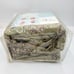 Sure Fit 2 Piece Sofa Slip Cover Sage Brown Beige Duck Cotton Scotchgard Floral