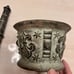 Vintage Mortar & Pestle Handmade Bronze-like French Flour De Lis