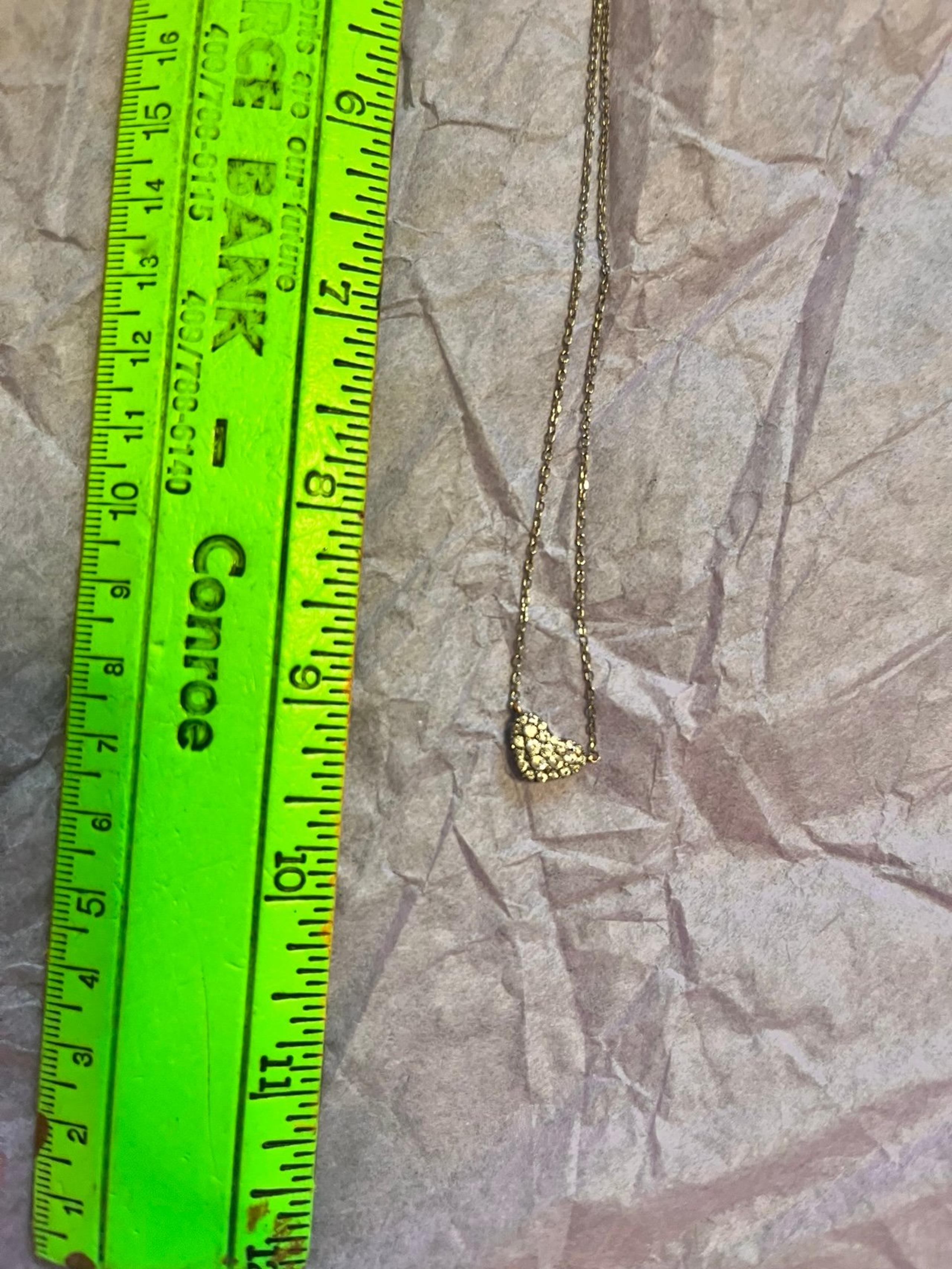 Kendra Scott Ari Silver Pave Crystal Heart Necklace