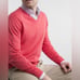 Peter Miller v neck sweater coral lightweight cotton golf Size XXL