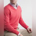 Peter Miller v neck sweater coral lightweight cotton golf Size XXL
