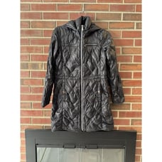 Michael Kors Women's Packable Down Jacket, Size M, Black, Lightweight Coat