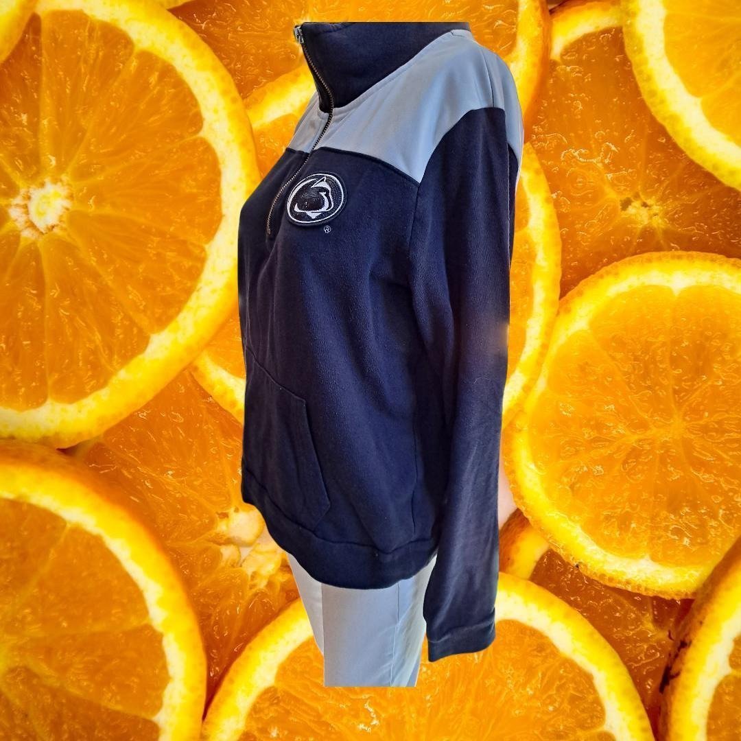 Pink Penn State 1/4 Zip Sweatshirt with Penn State in Sequin on the Back Size M