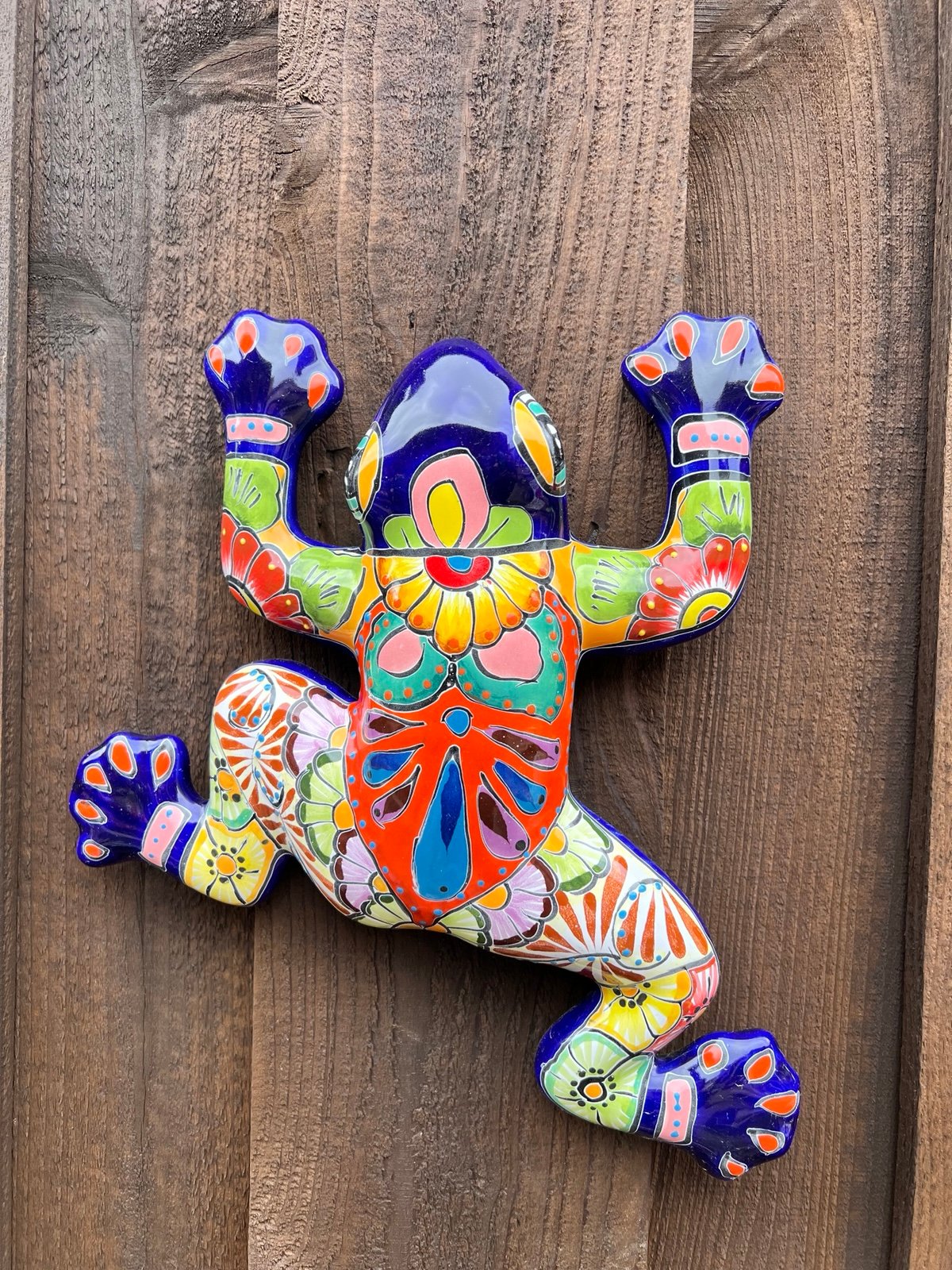 Mexican Talavera Frog Wall Decor, Pottery.