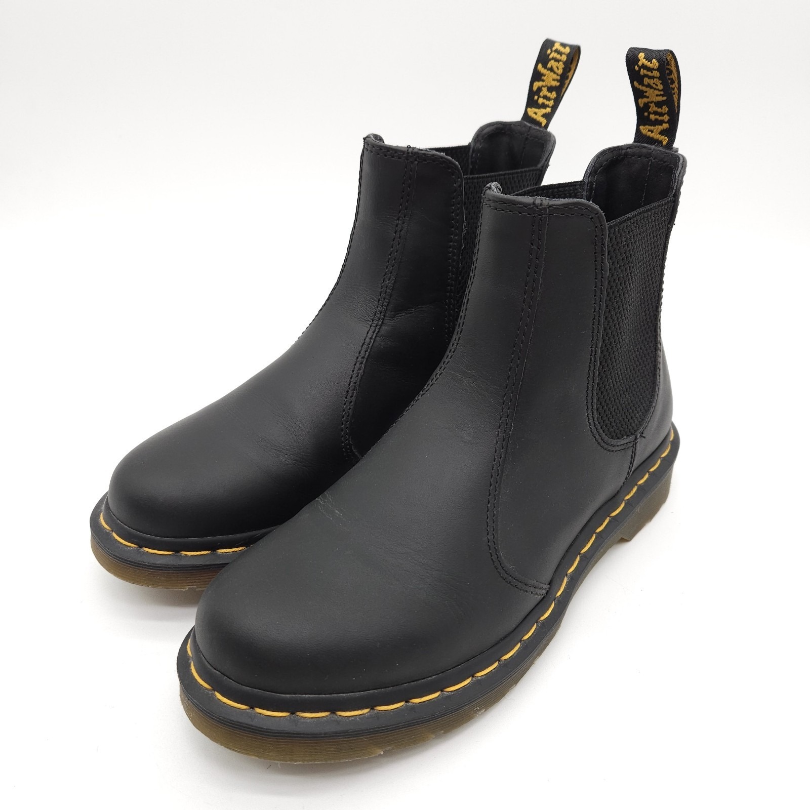 Dr Martens 2976 Womens 8 Bex Chelsea Boots Shoe Leather Pull On Ankle Flat Black