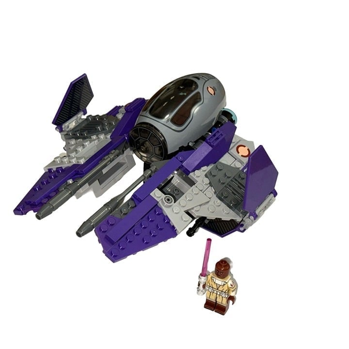 Mace Windu's Jedi Interceptor Star Wars Minifigure Custom Starfighter Lego Set