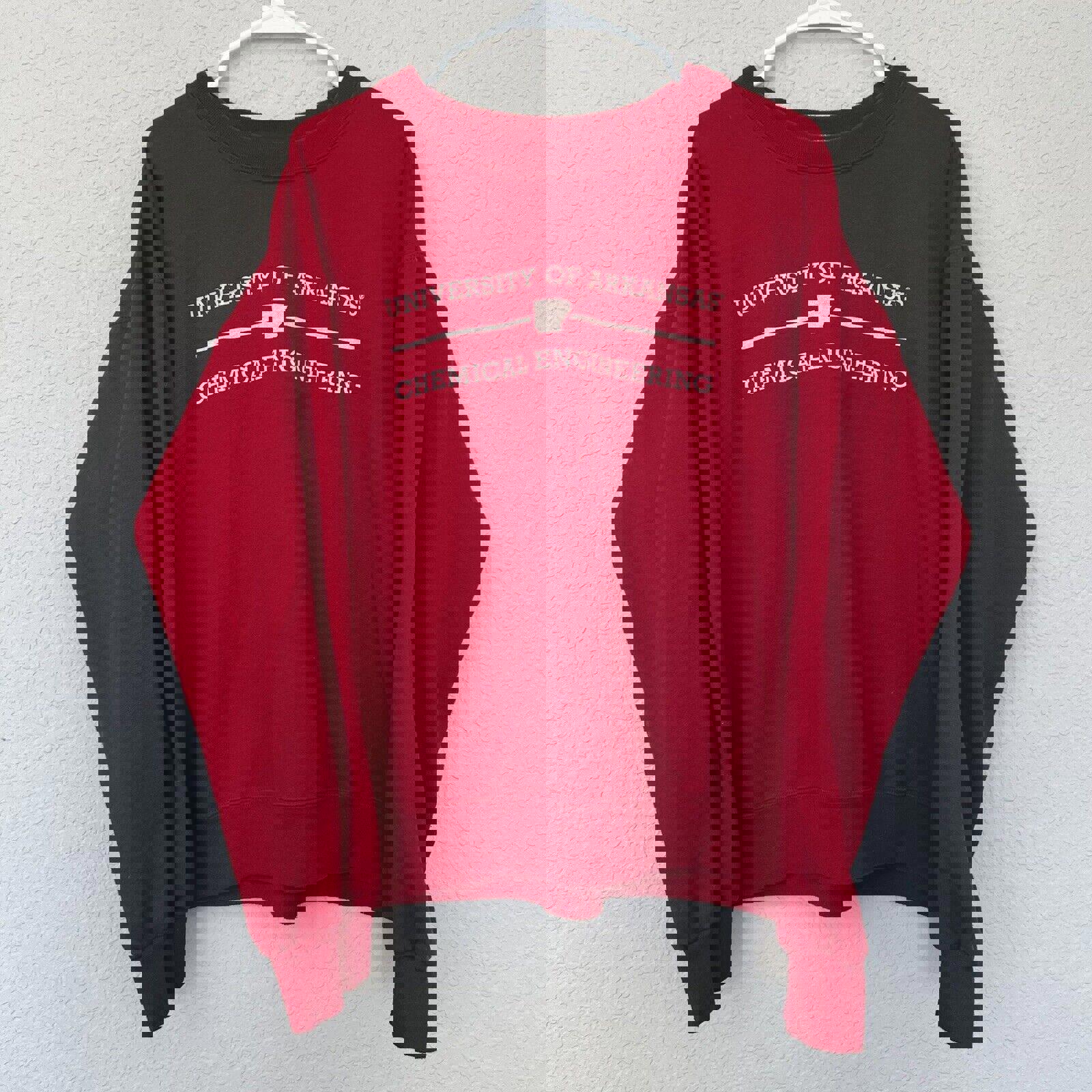 Vintage 90s U Of A Razorbacks Chemical Engineering Sweatshirt Size Medium