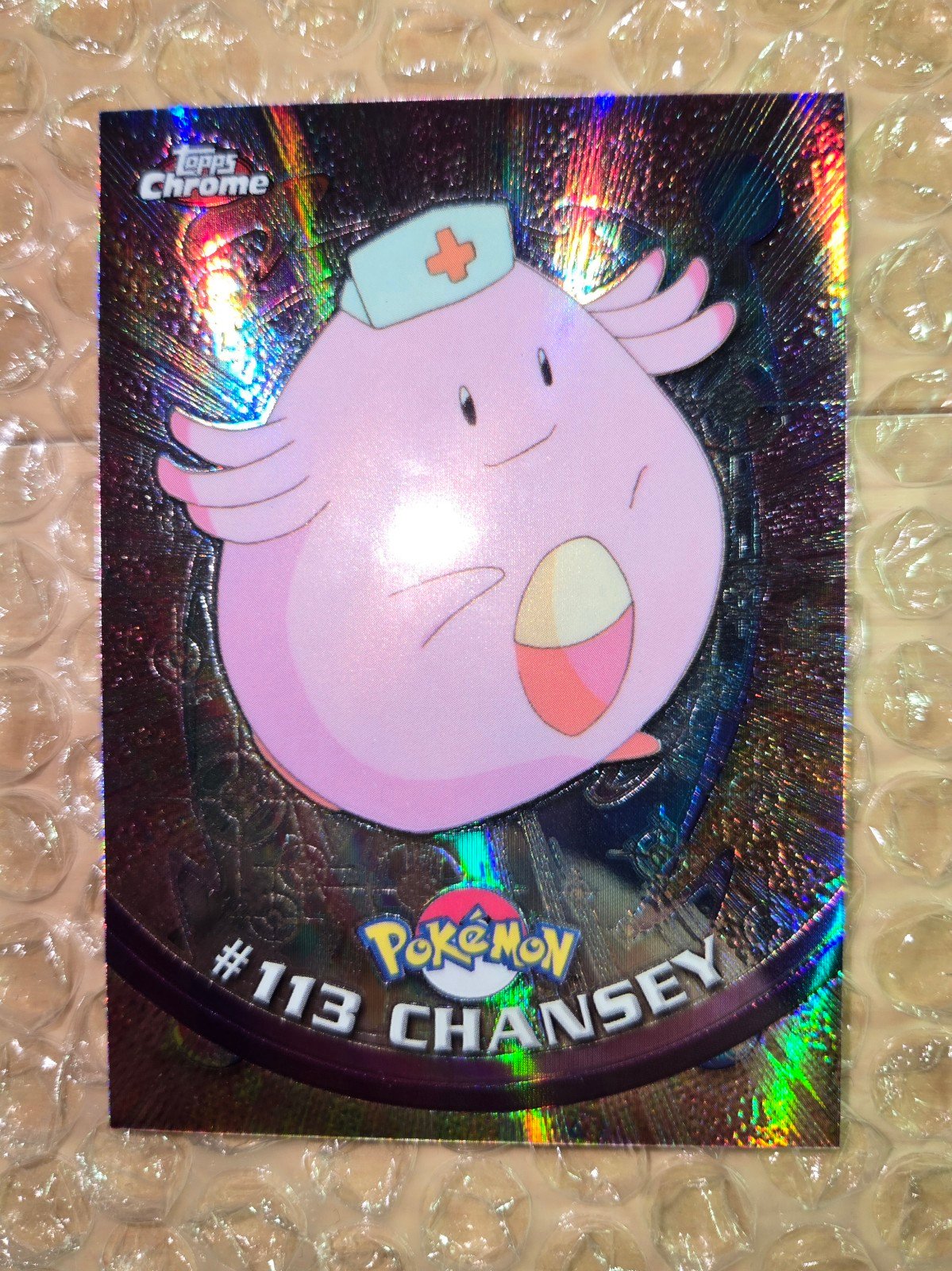 Chansey #113 Topps Chrome Pokemon Spectra Chrome Pokemon card Mint!!