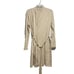Skin Organic Womens Soft Lounge Robe Beige 1 Long Sleeve Tie Front Cotton
