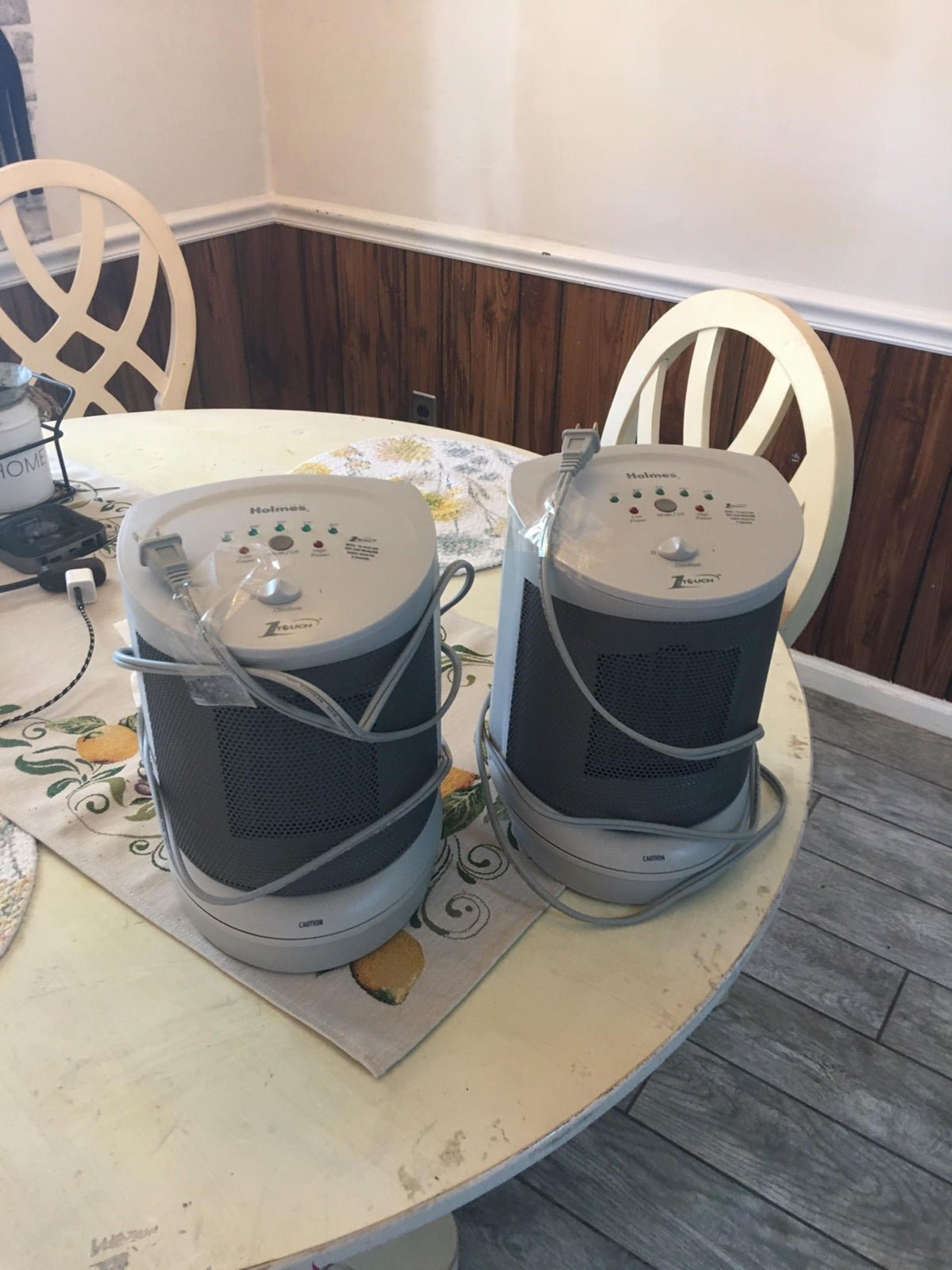 Homes potable space heater!Light touch! 10”. Almost new! Two available! $15 each