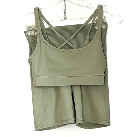 Vuori Eucalyptus Studio Shorts Mindset Bra Set - XSmall