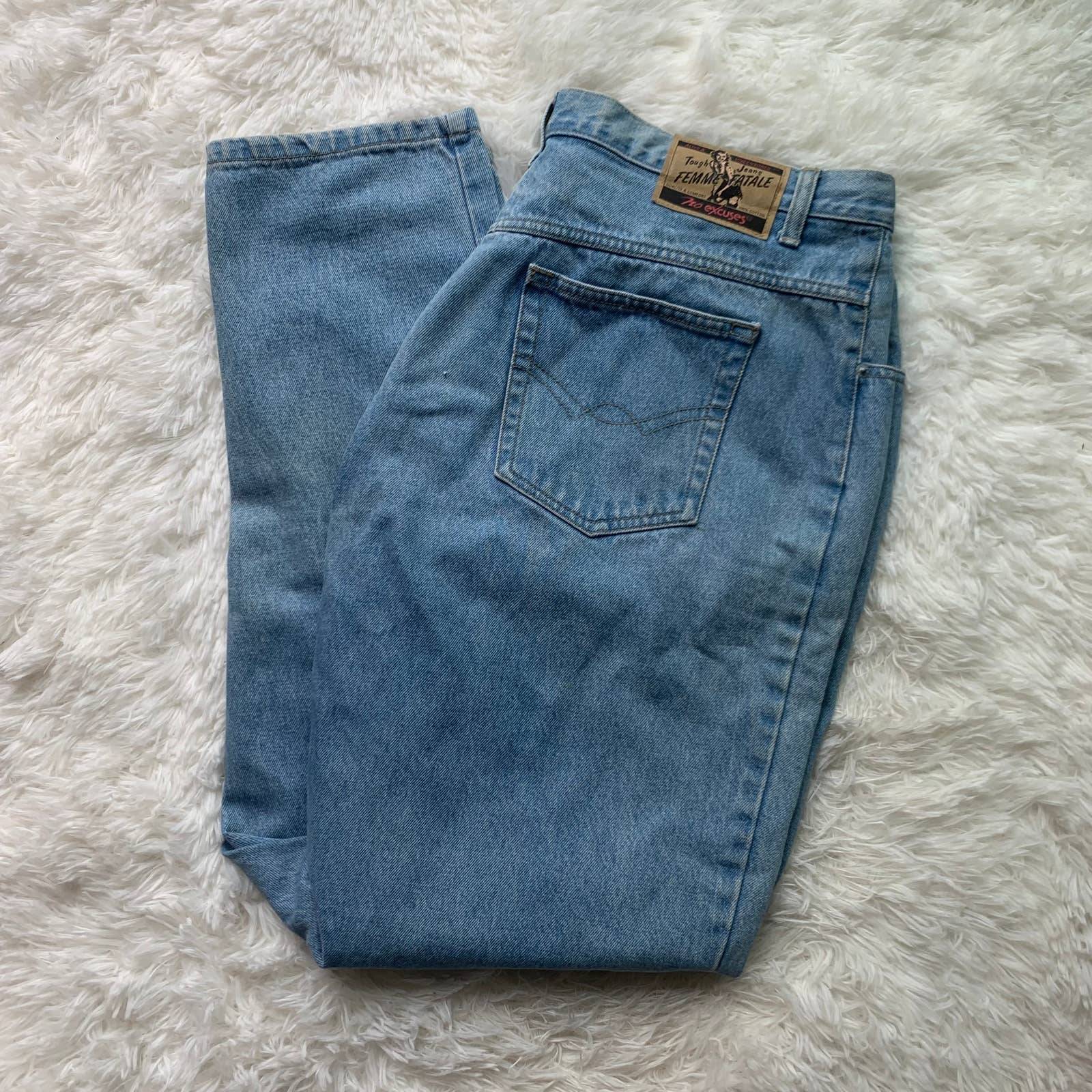 Vintage 90s No Excuses Femme Fatale Lightwash Jeans