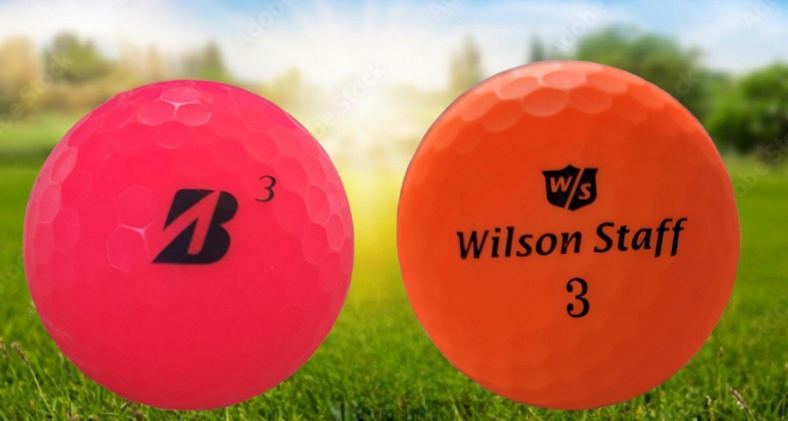 LOT OF 2 GENTLY USED GOLF BALLS #3 ~ WILSON ~ BRIDGESTONE E12 ~