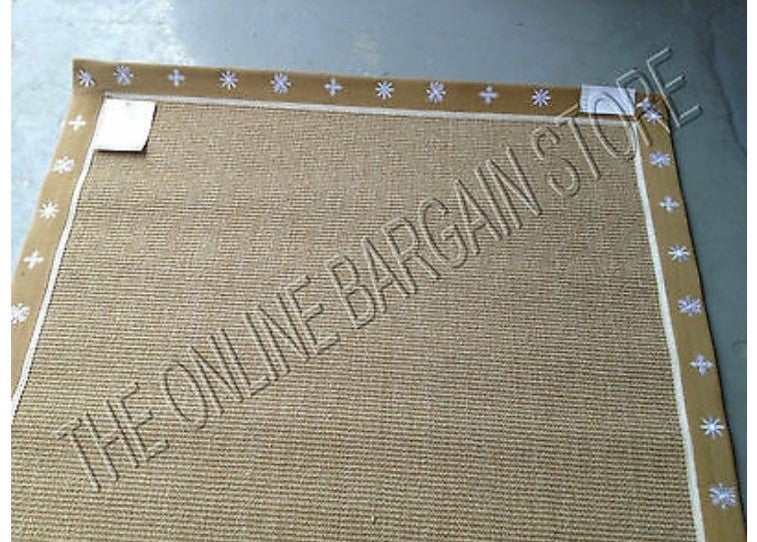 BALLARD DESIGNS SNOWFLAKE SISAL JUTE RUG