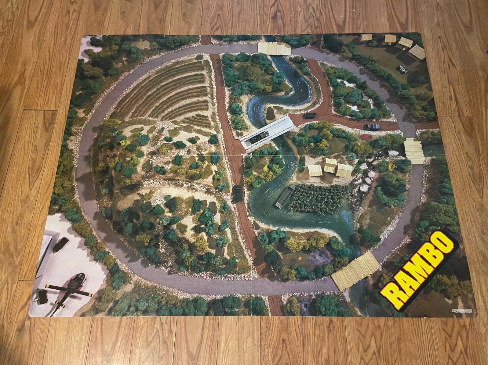 1985 Tyco Rambo Electric Train and Battle Set Map Part