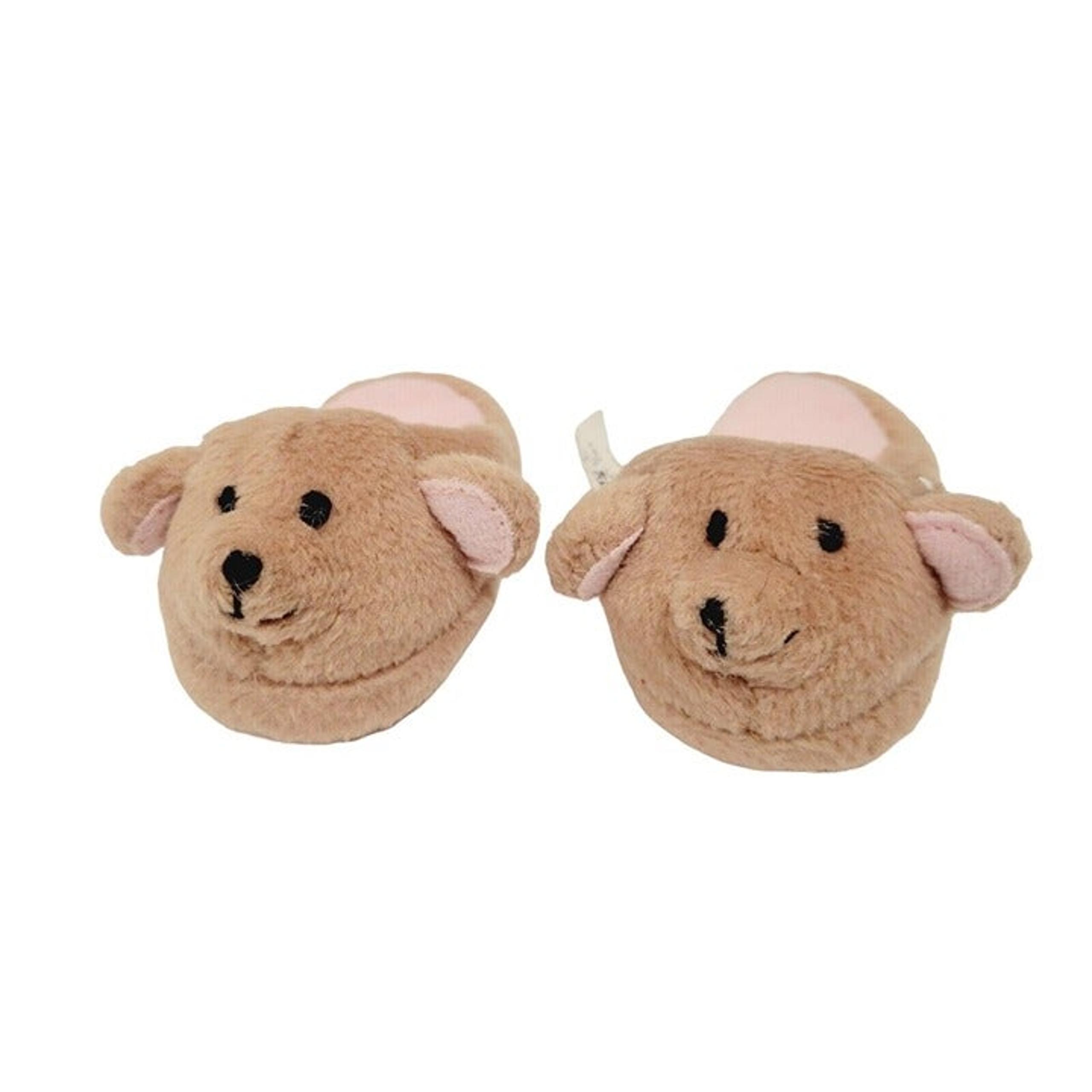 Tollytots Brown Puppy Dog House Slipper Shoes Slide On For Dolls