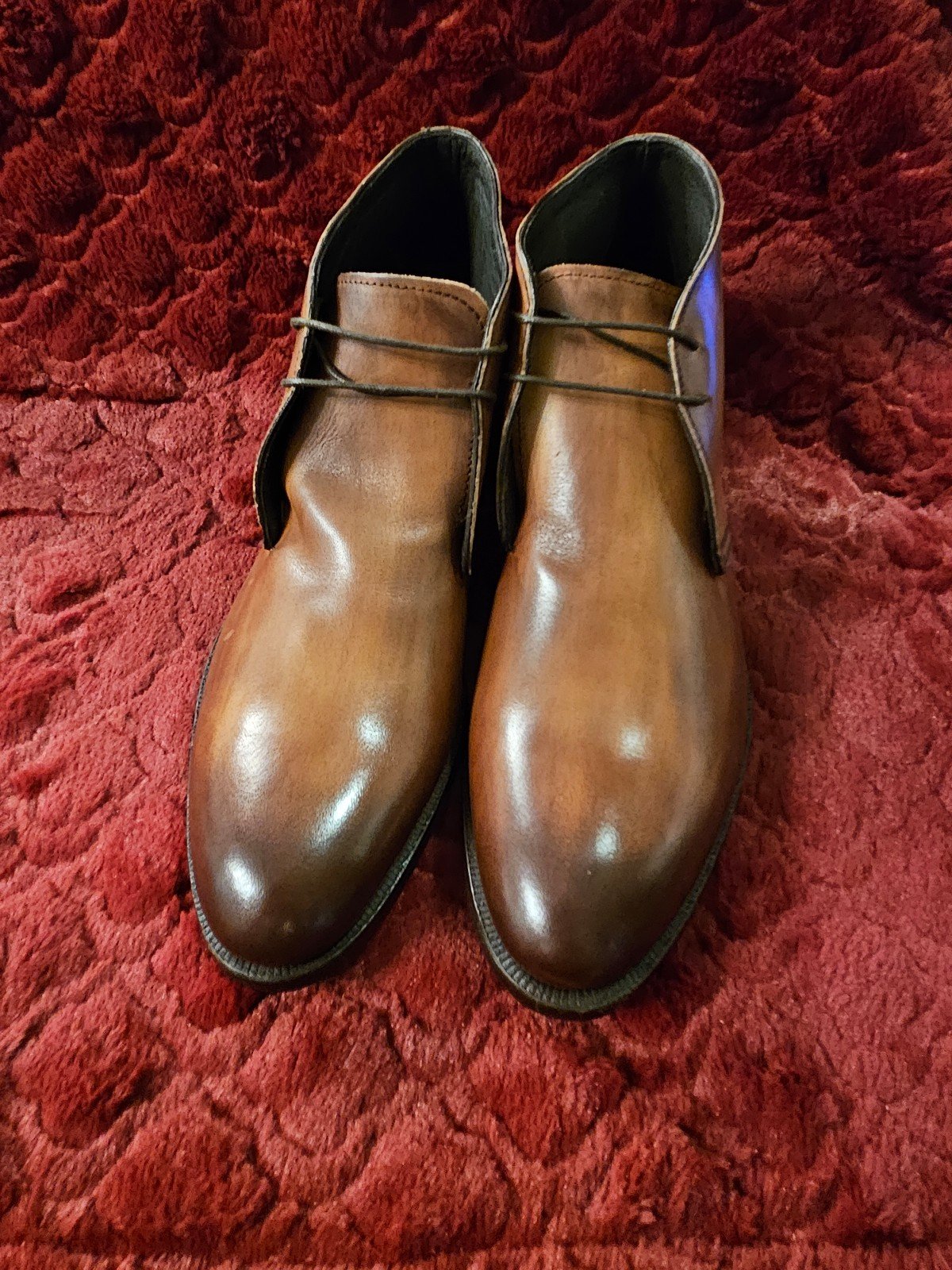 Gordon Rush Men's Leather Chukka Boot | Size 11.5 | Brown (Cuoio) Lace Up Boots